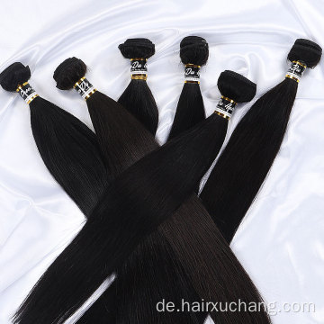 peruanische und brasilianische Naturhaarverlängerung menschlicher Schuss Silky Straight Nagelhaut ausgerichtet Remy Haarverlängerung Haare Bündel Jungfrau